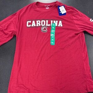 Champion Men's Red Graphic Long Sleeve Tee